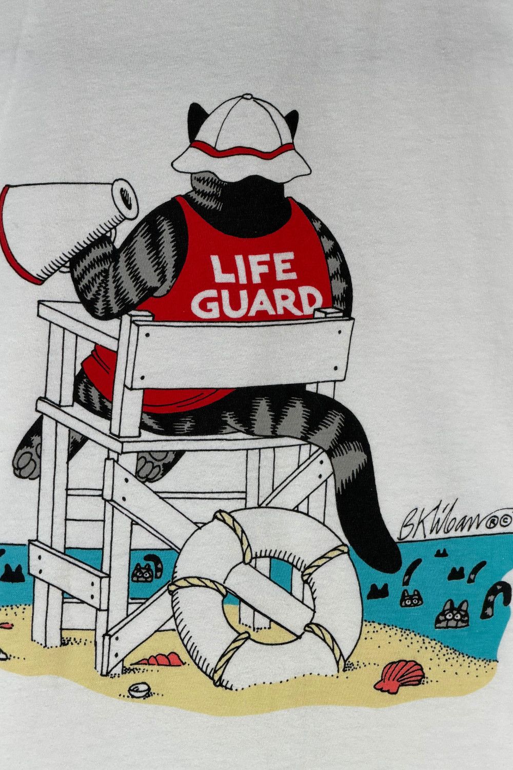 Vintage Vintage B Kliban Crazy Shirts Hawaii Lifeguard Cat Tee Size US M / EU 48-50 / 2 - 5 Thumbnail