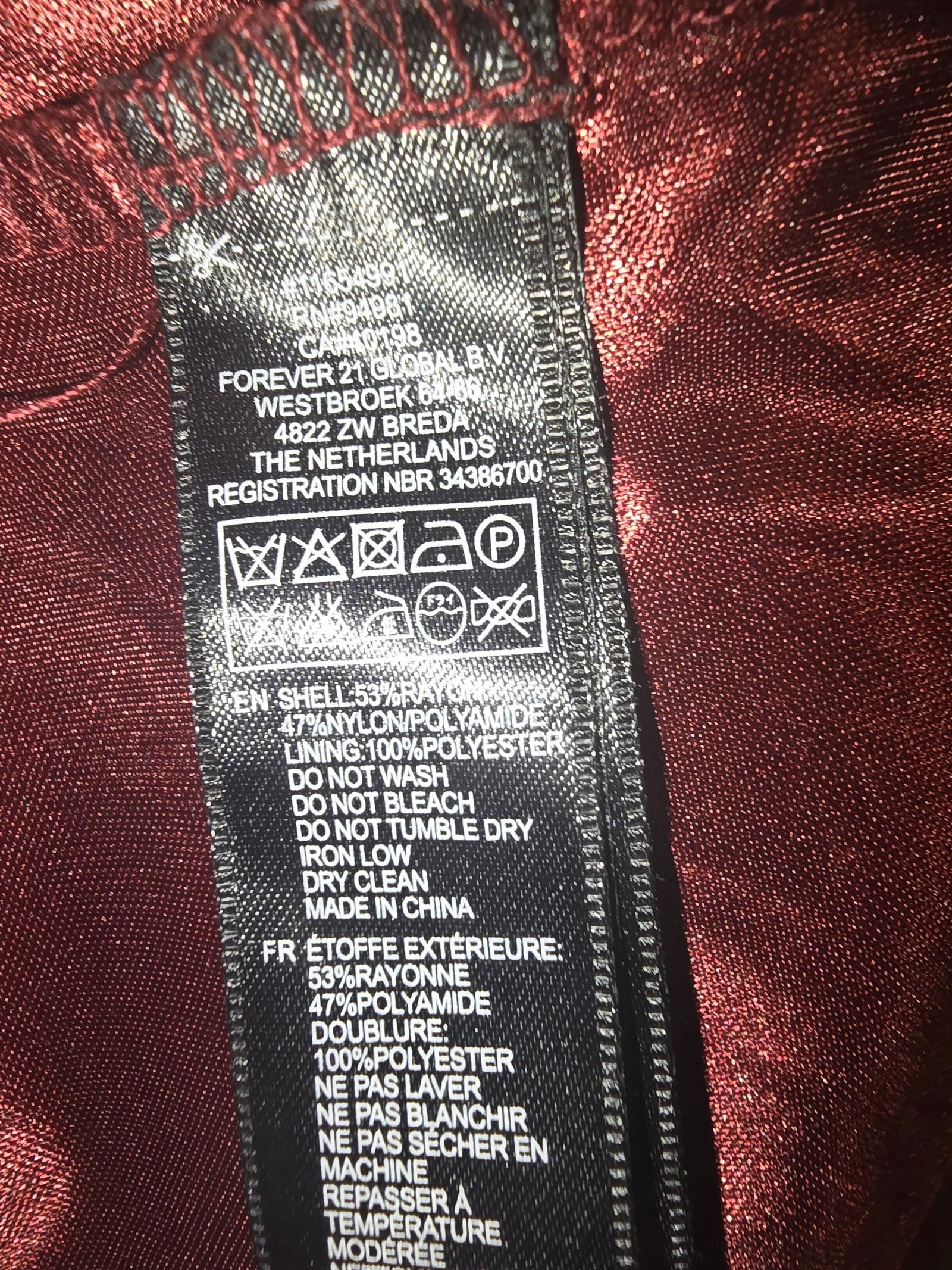 Forever 21 Forever 21 Lace Dress - Burgundy - Size L Size L / US 10 / IT 46 - 4 Thumbnail