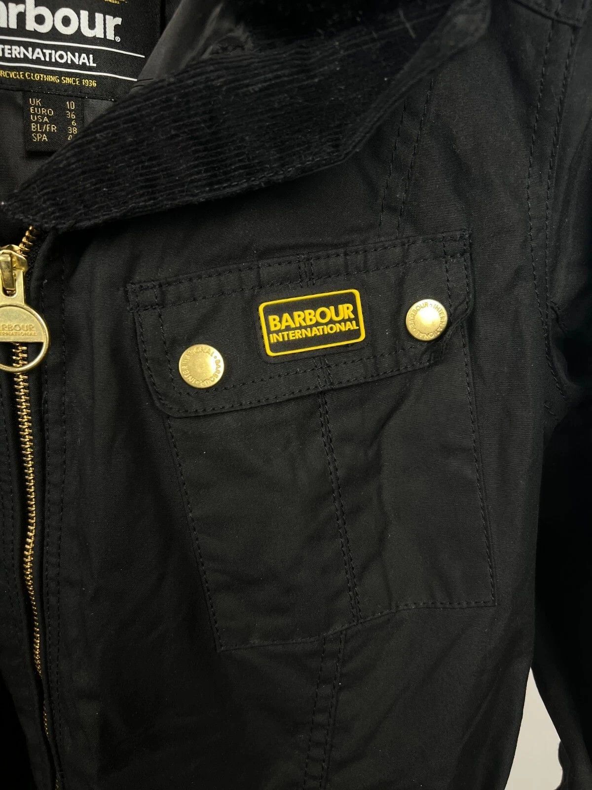 Barbour Barbour International Nesbitt Wax Cotton Black Jacket Size M / US 6-8 / IT 42-44 - 6 Thumbnail
