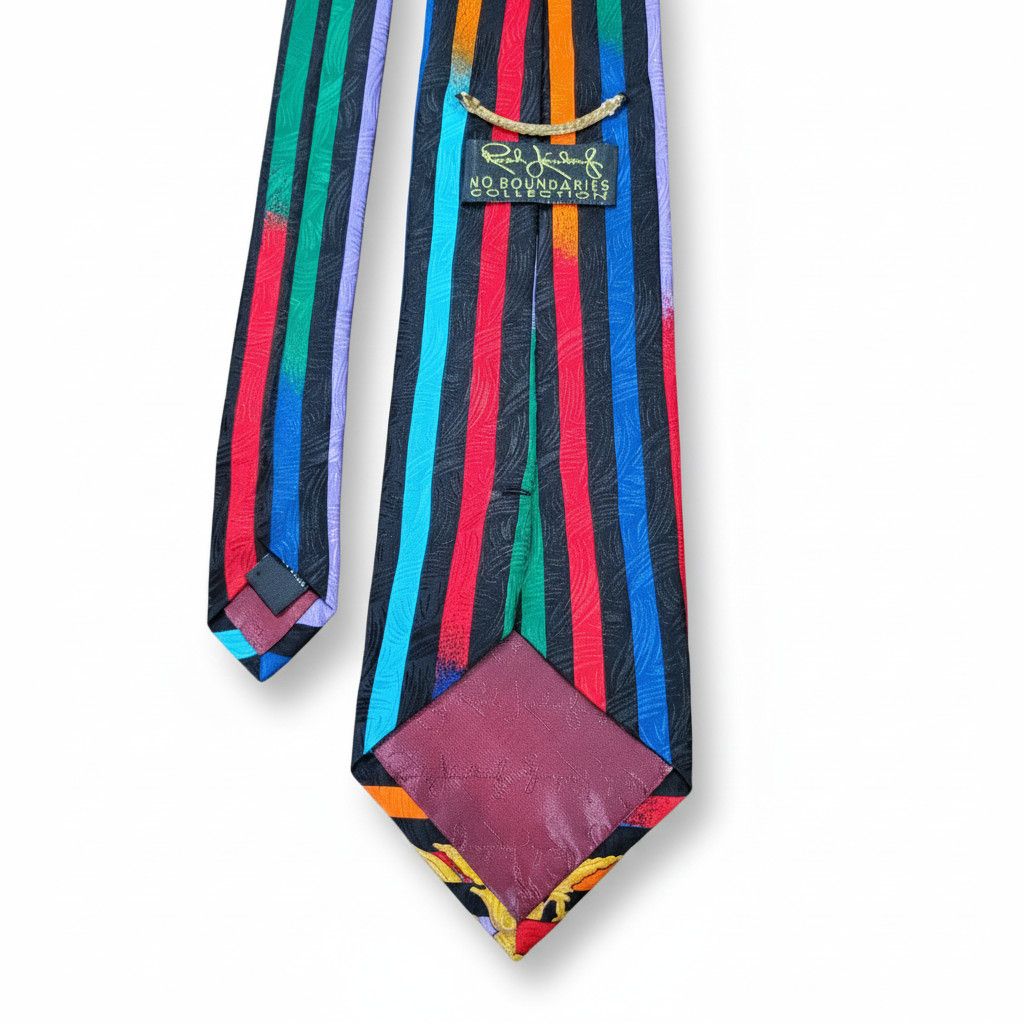 Other Rush Limbaugh 56x4" Necktie Rainbow Gold Filagree 100% Silk Size ONE SIZE - 6 Thumbnail
