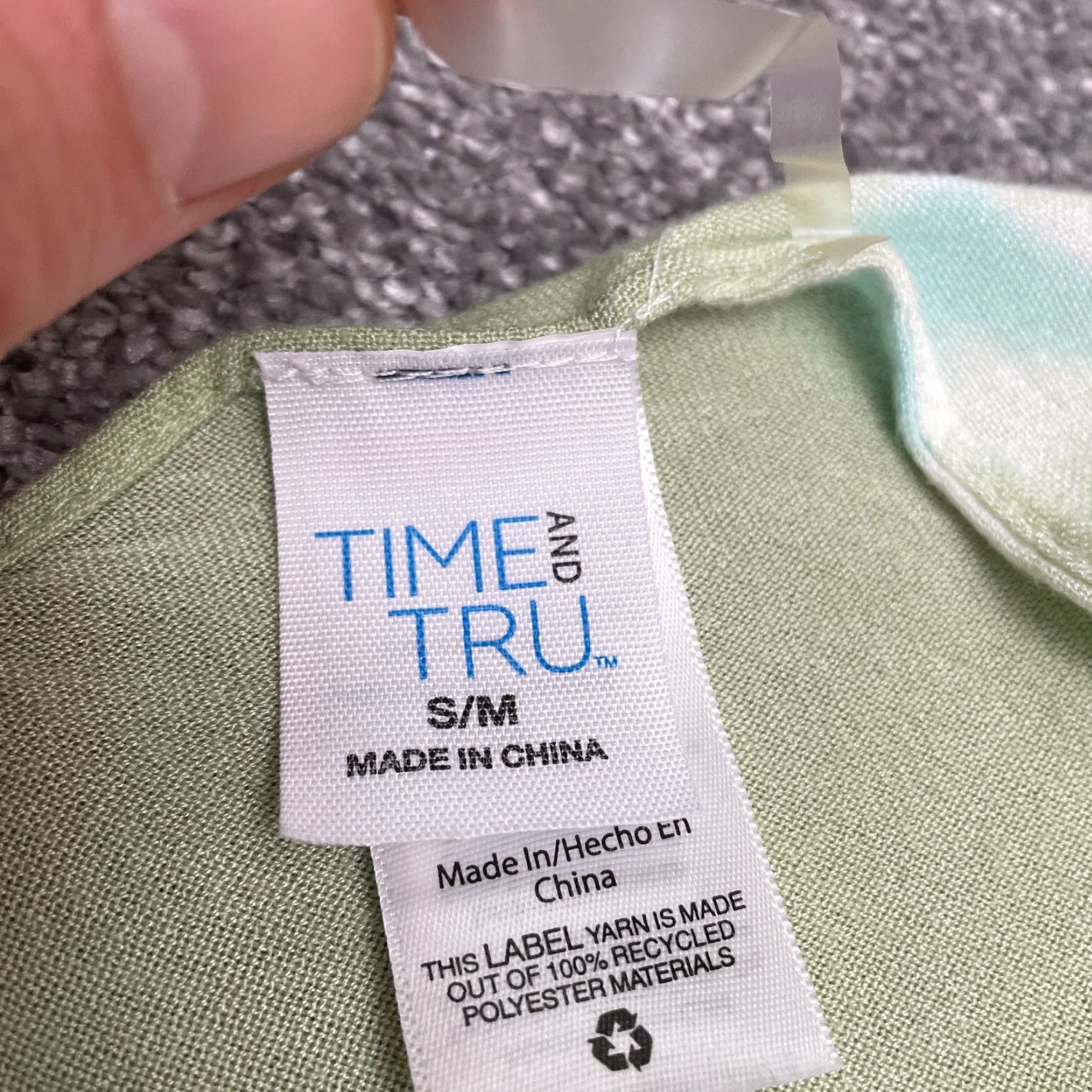 Vintage **Womens Time And Tru Tie Dye Green Cover Up S/M Beach Bohemian** User: **Time And Tru Green Tie Dye S/M Beach Cover Up** Size ONE SIZE - 3 Thumbnail
