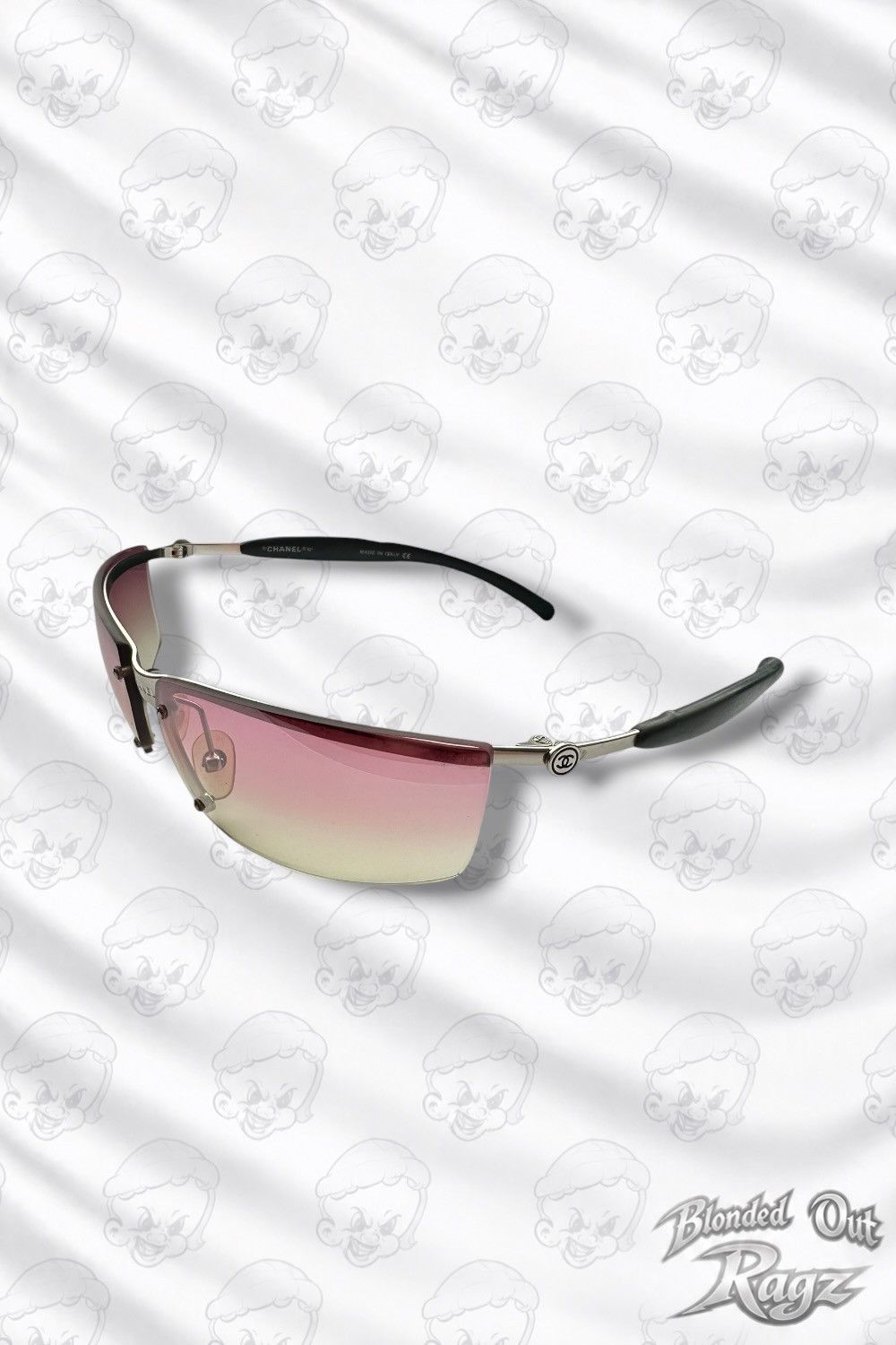 2000's Chanel Vintage Rimless Pink/Purple Sunglasses 4008