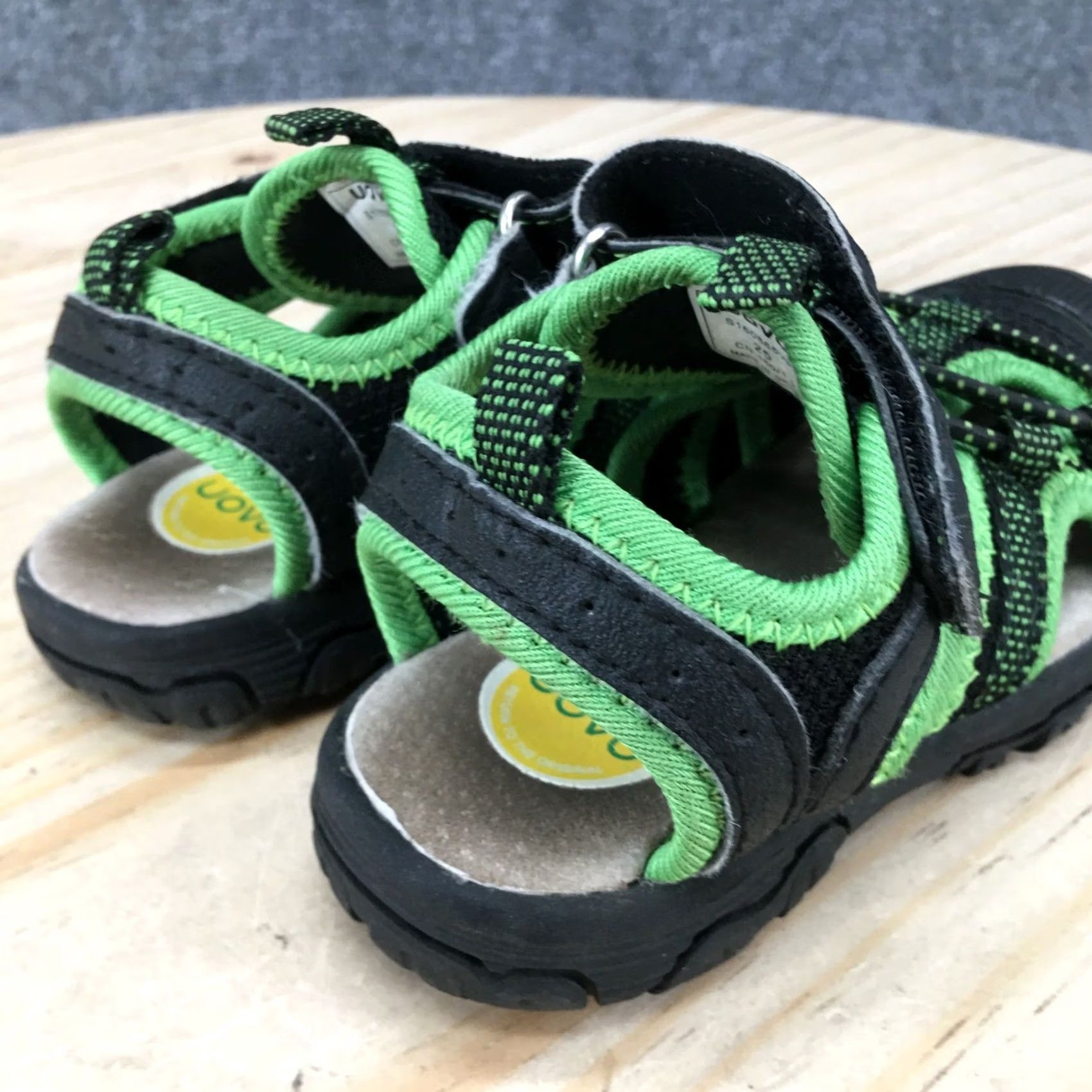 Vintage Uovo Sandals Child 25 Trekking Hiking Beach Strappy Comfort Black Fabric Mens Size US 8 / IT 38 - 4 Thumbnail