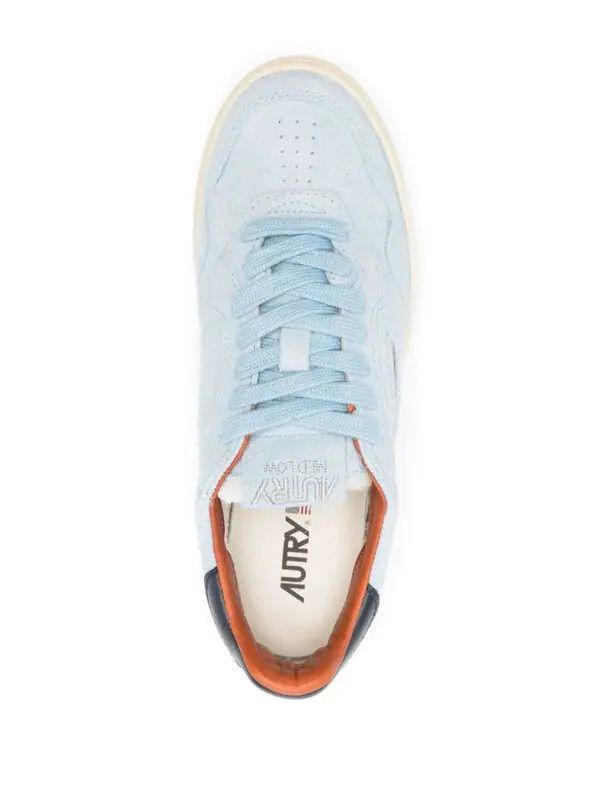 AUTRY o1y0725 Leather Low-Top Sneakers in Sky Blue/Black Size US 7 / IT 37 - 4 Thumbnail