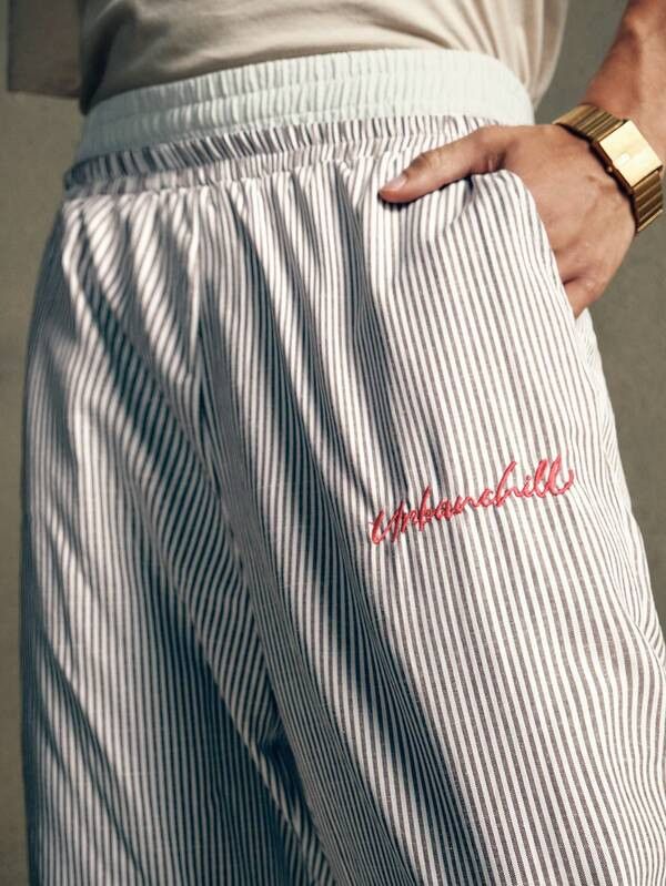 Japanese Brand Khaki & White Striped Casual Pants Men & Women Size US 34 / EU 50 - 5 Thumbnail