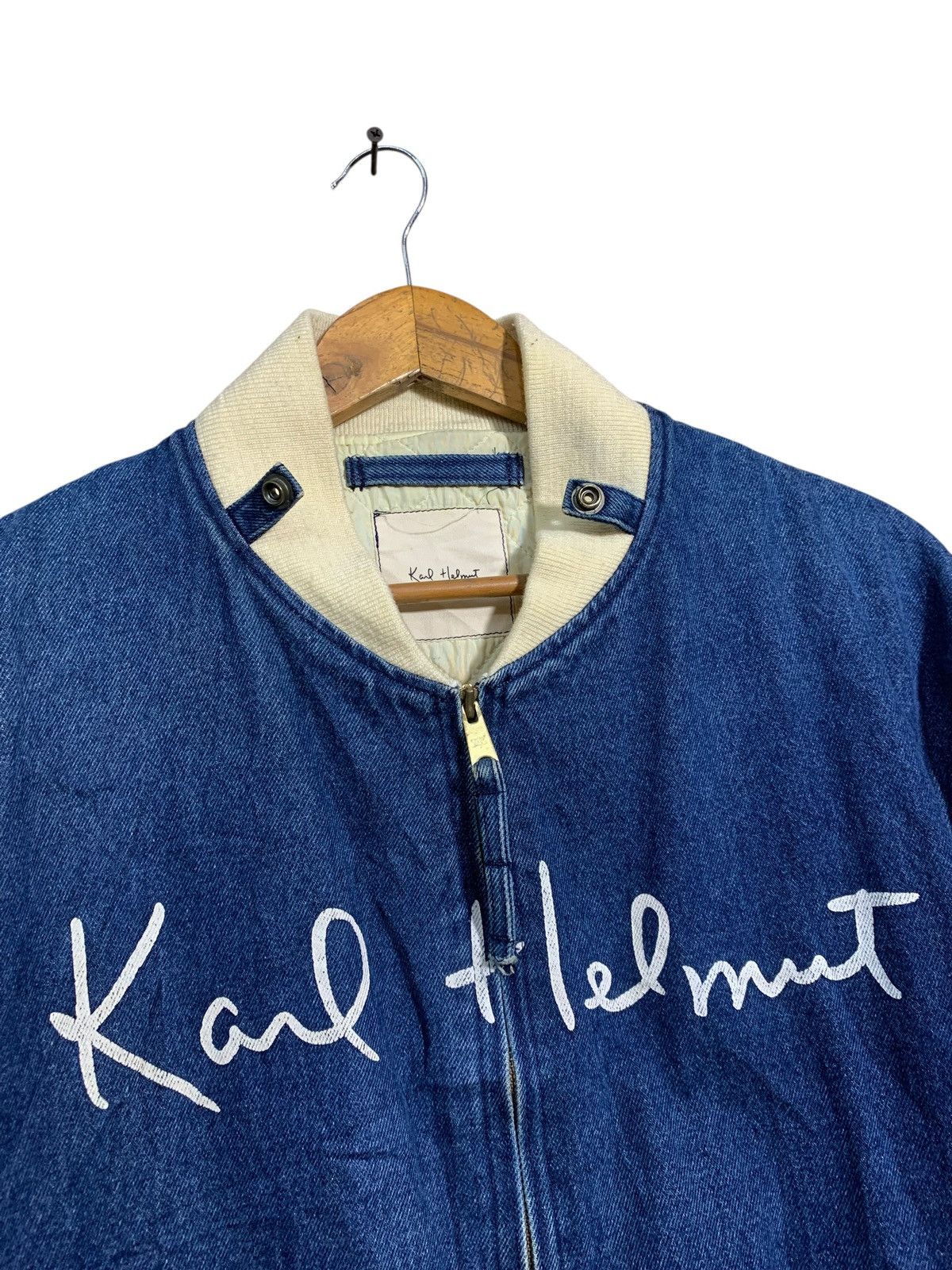 Karl Helmut 🔥KARL HELMUT DENIM BOMBERS JACKET PARACHUTE Size US L / EU 52-54 / 3 - 4 Thumbnail