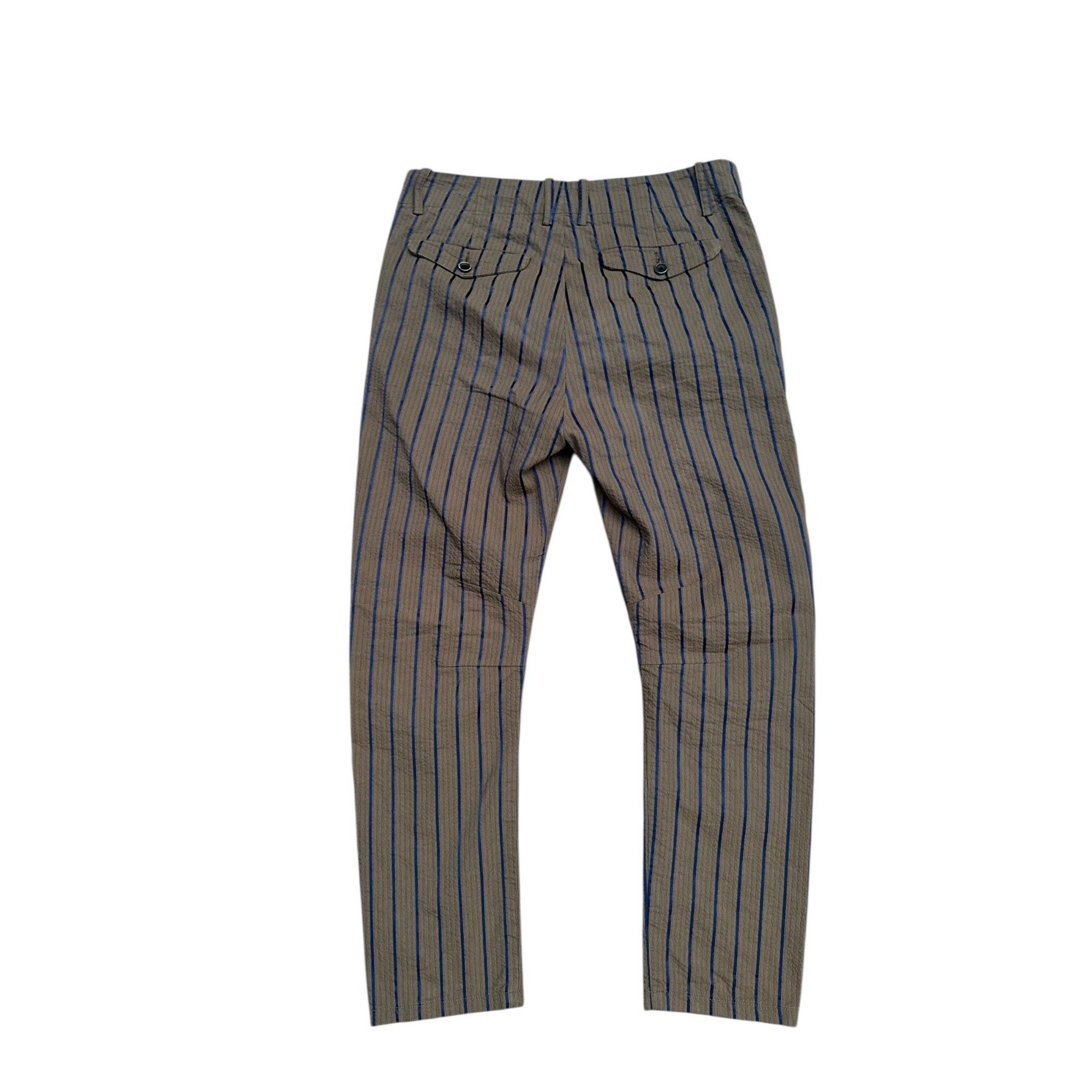 Uma Wang Brown Striped Pants Size US 32 / EU 48 - 3 Thumbnail