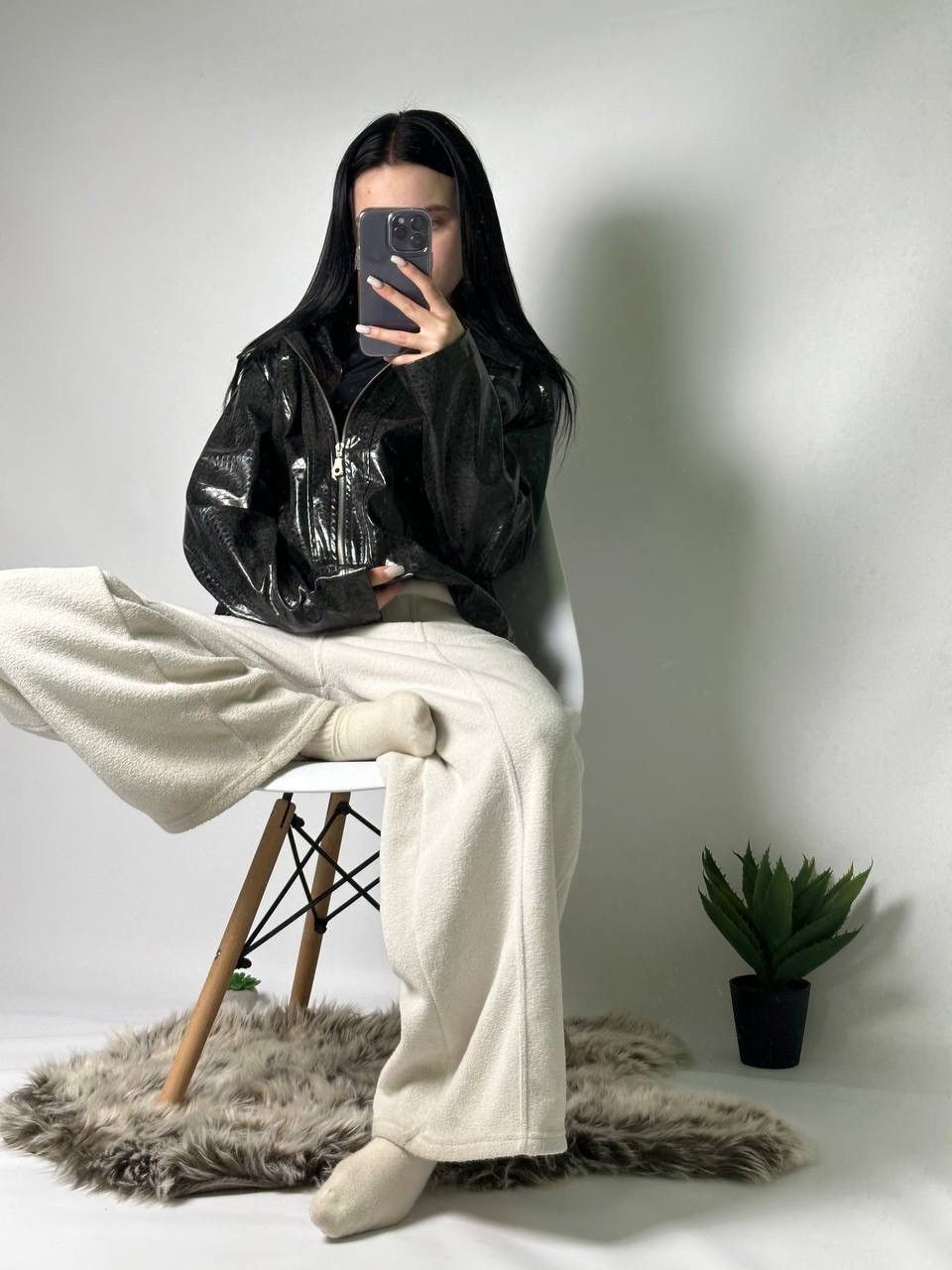 Japanese Brand × Leather × Vintage Vintage Leather Snake black Women’s Jacket Size M / US 6-8 / IT 42-44 - 3 Thumbnail