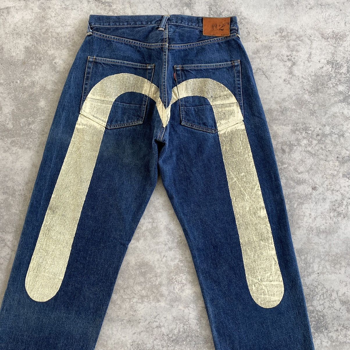 image of VTG Evisu Daicock Made In Japan Selvedge Painter Denim Jeans in Blue, Men's (Size 31)