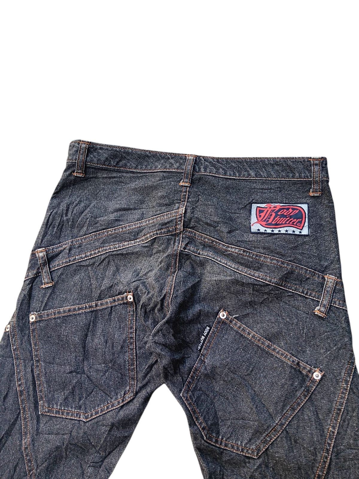 Japanese Brand Bodybutter recycle denim re build flared pants Size US 31 - 11 Thumbnail