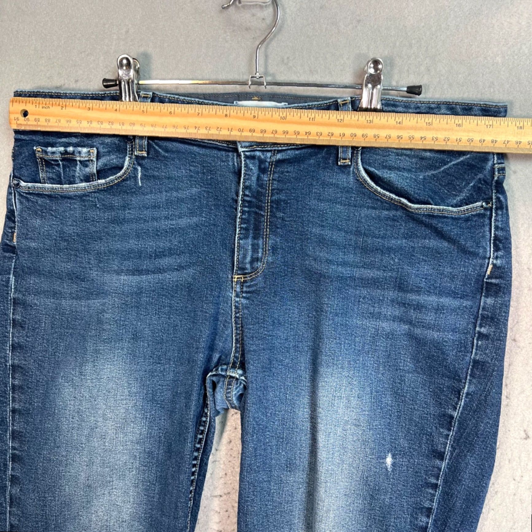 Paige Paige Womens Jeans 32 Anabelle Slim Distressed Blue Denim Straight 5-Pocket USA Made Slim Fit Regular Womens Mens? Size 24" / US 00 / IT 34 - 6 Thumbnail