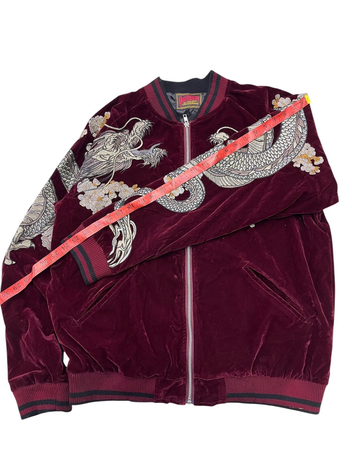 Japanese Brand ONI DENIM DRAGON & SAKURA SUKAJAN JACKET Size US L / EU 52-54 / 3 - 11 Thumbnail