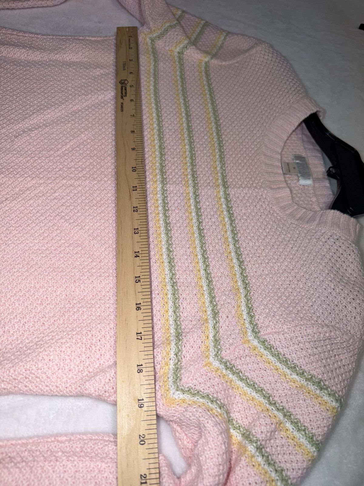 Other Vintage Christopher & Banks Pastel Pink Striped Sweater Size M / US 6-8 / IT 42-44 - 6 Thumbnail