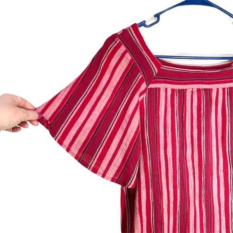 Target Basics Universal Thread | Women's Boho Square Neck Stripe Top | Med Size M / US 6-8 / IT 42-44 - 6 Thumbnail