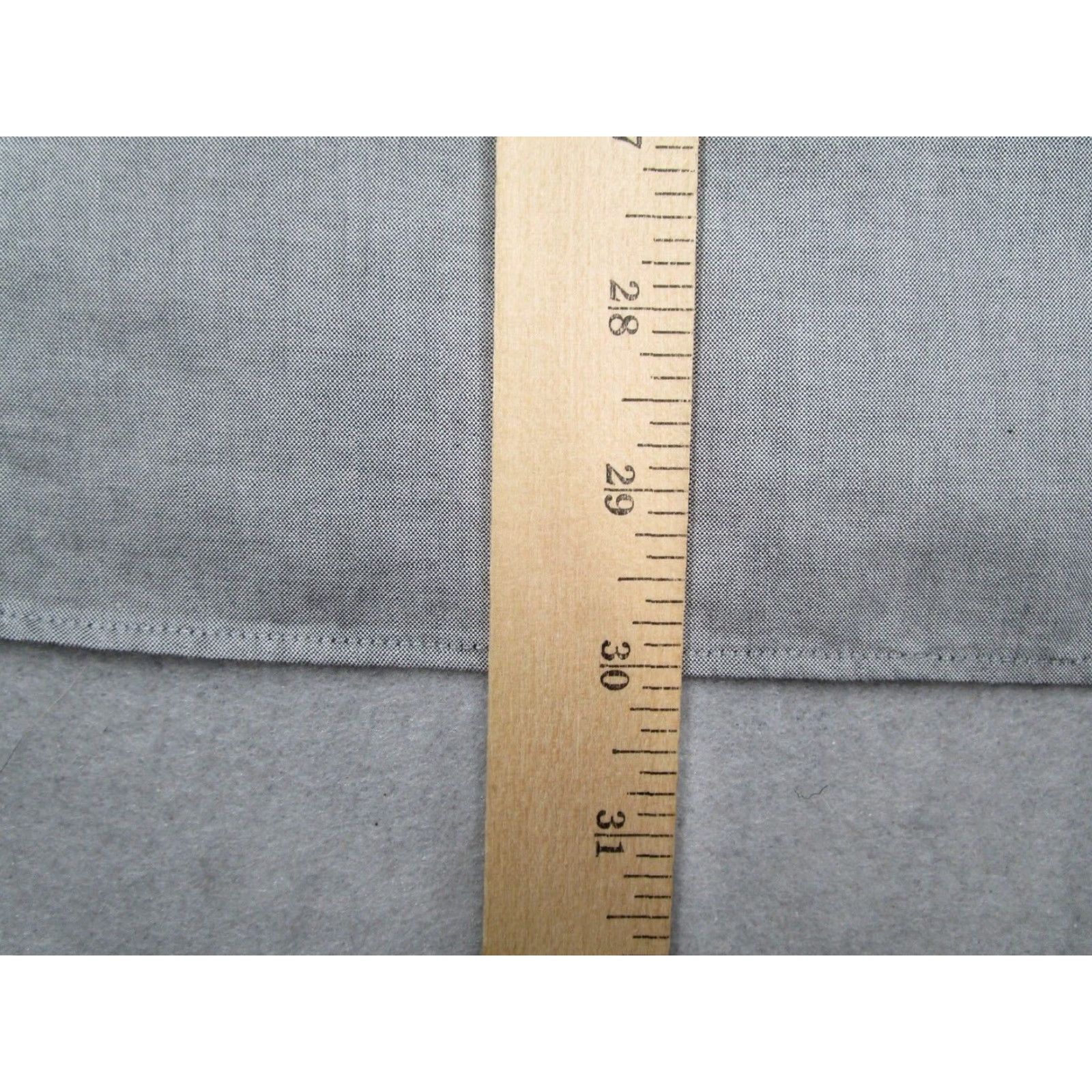 Eddie Bauer VINTAGE Eddie Bauer Dress Shirt Mens Large Gray Cotton Twill Button-Down Long Sleeve Business Casual Formal Retro Made in Hong Kong Size 42R - 6 Thumbnail