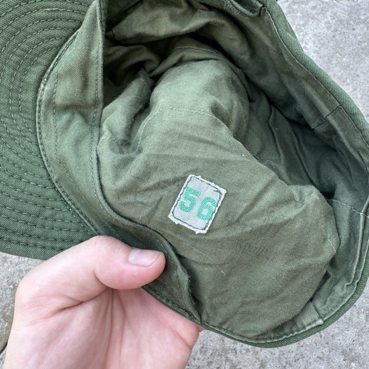 Designer Vintage Swedish Army Ear Flap Ear warmer Military Cap Hat 56 Size ONE SIZE - 5 Thumbnail
