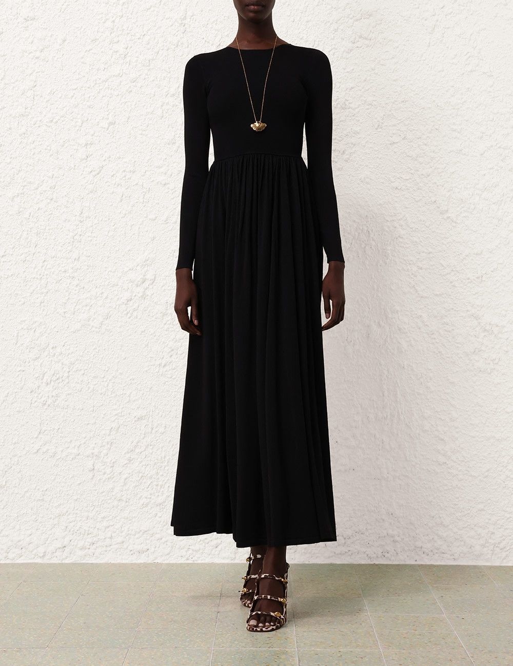 Zimmermann oc11z0825 Illustration Metallic Maxi Dress in Black Size M / US 6-8 / IT 42-44 - 2 Thumbnail