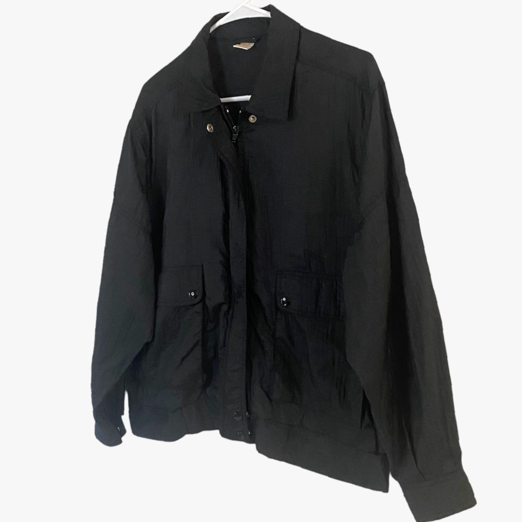 Jantzen VINTAGE Jantzen Windbreaker Jacket Snap Full Zip Black Womens Medium M Nylon Size M / US 6-8 / IT 42-44 - 2 Thumbnail