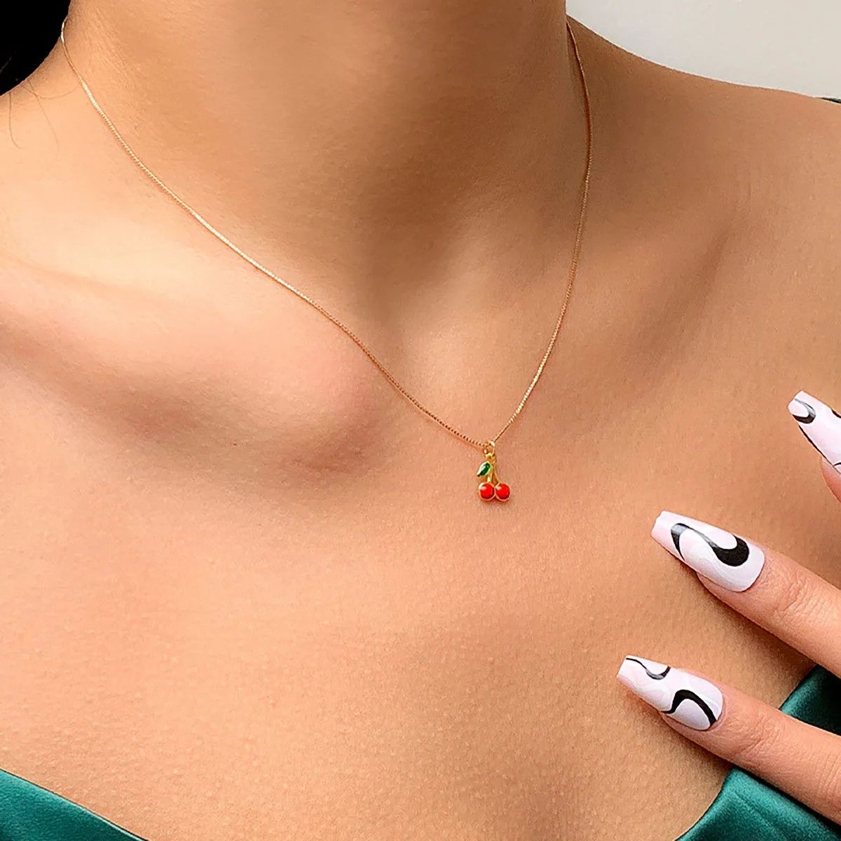 Japanese Brand × Vintage Cherry Pendant Romantic Necklace Size ONE SIZE - 4 Thumbnail