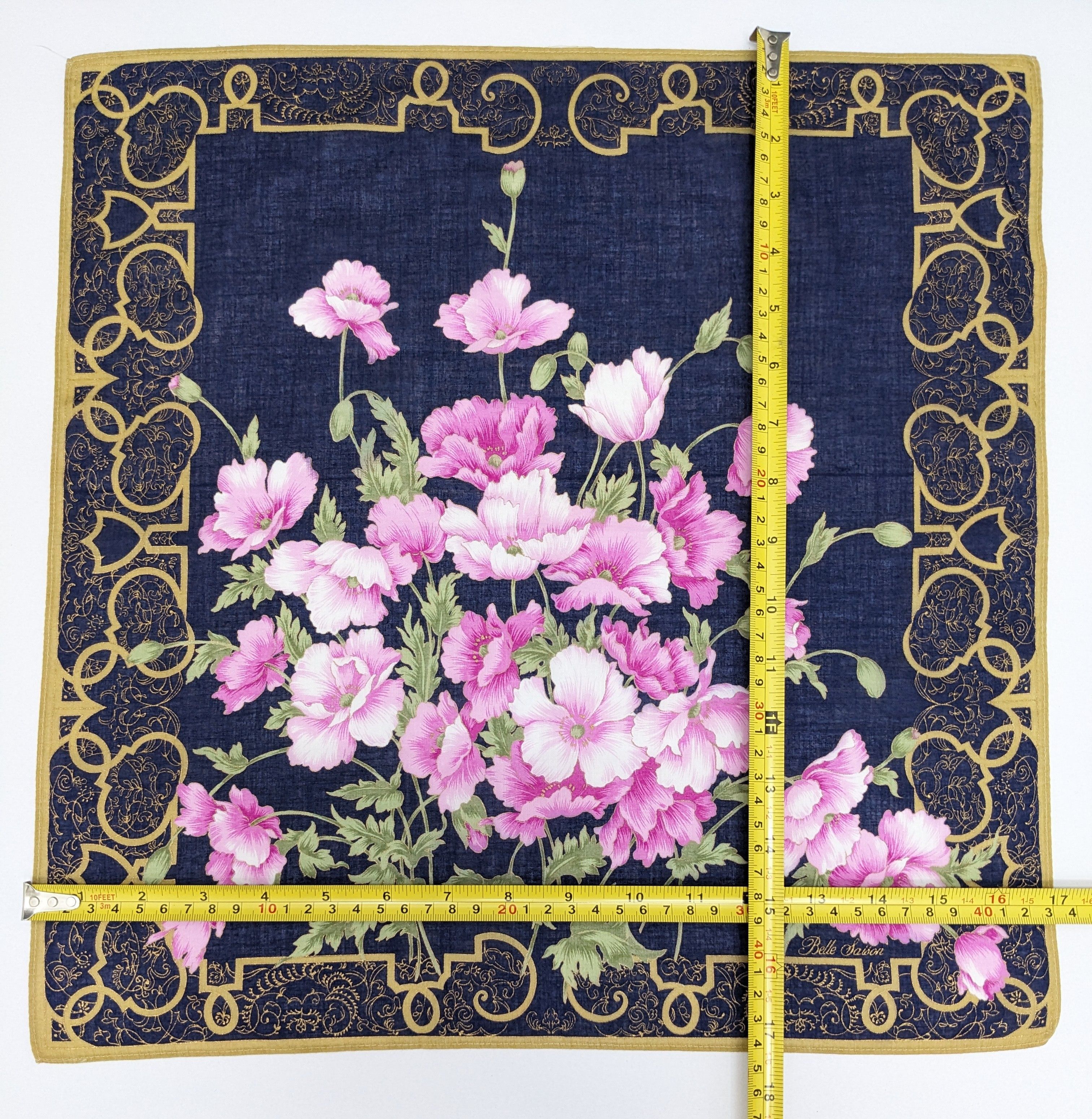Other Belle Saison Designer Handkerchief Large Pink Flower Bouquet Size ONE SIZE - 5 Thumbnail