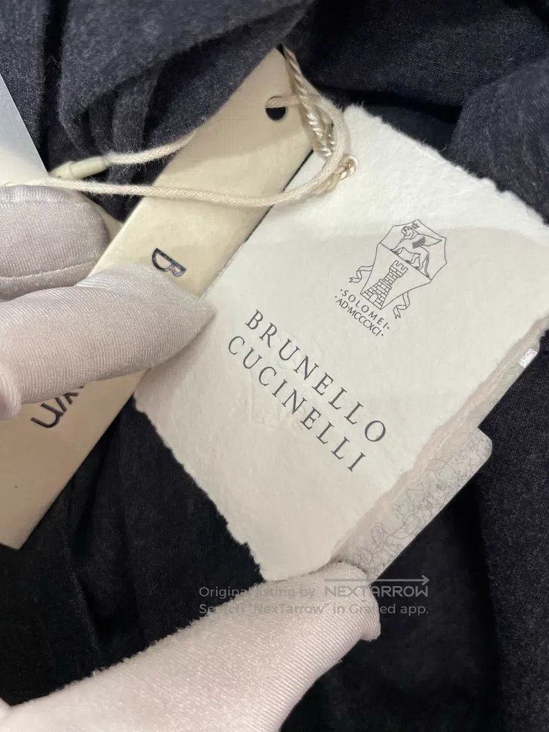 Brunello Cucinelli Brunello Cucinelli Gray cotton beaded T-shirt Size M / US 6-8 / IT 42-44 - 6 Thumbnail