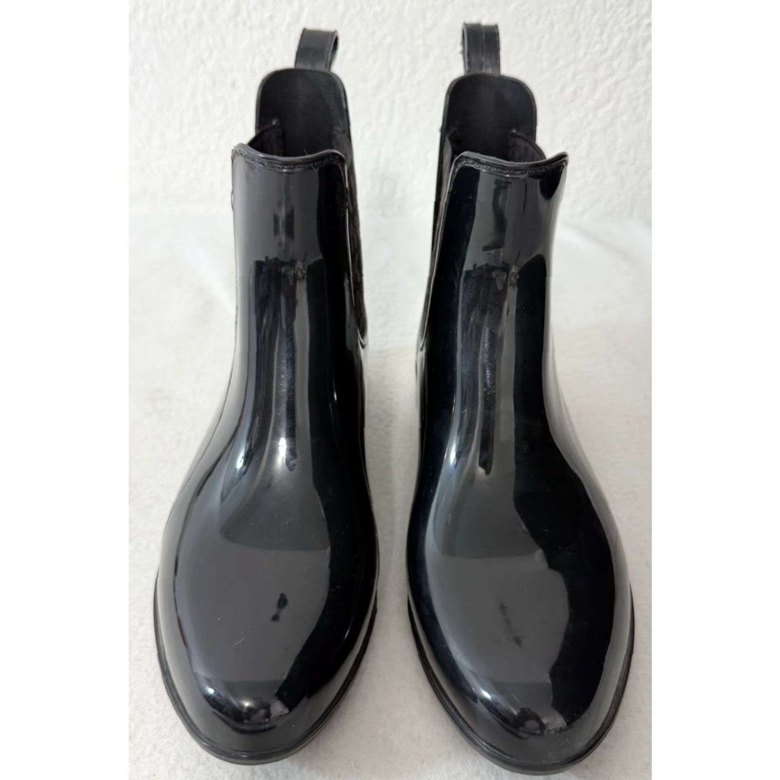 Michael Kors Michael Kors Women’s Black Rubber Rain Boots Size 8 Monogram Logo Chelsea Boots Size US 8 / IT 38 - 3 Thumbnail