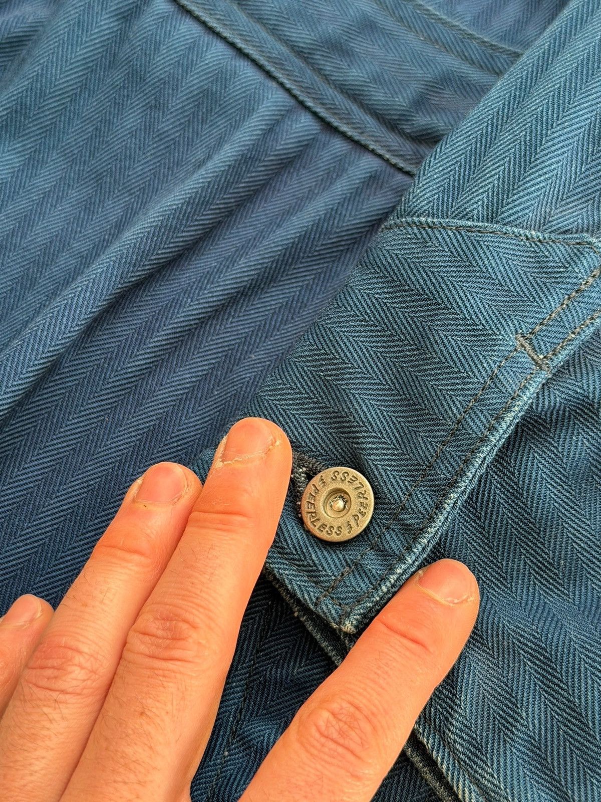 Visvim RARE sz4 ICT Motors Indigo Mechanic Coveralls Herringbone Size US 44 / EU 60 - 8 Thumbnail