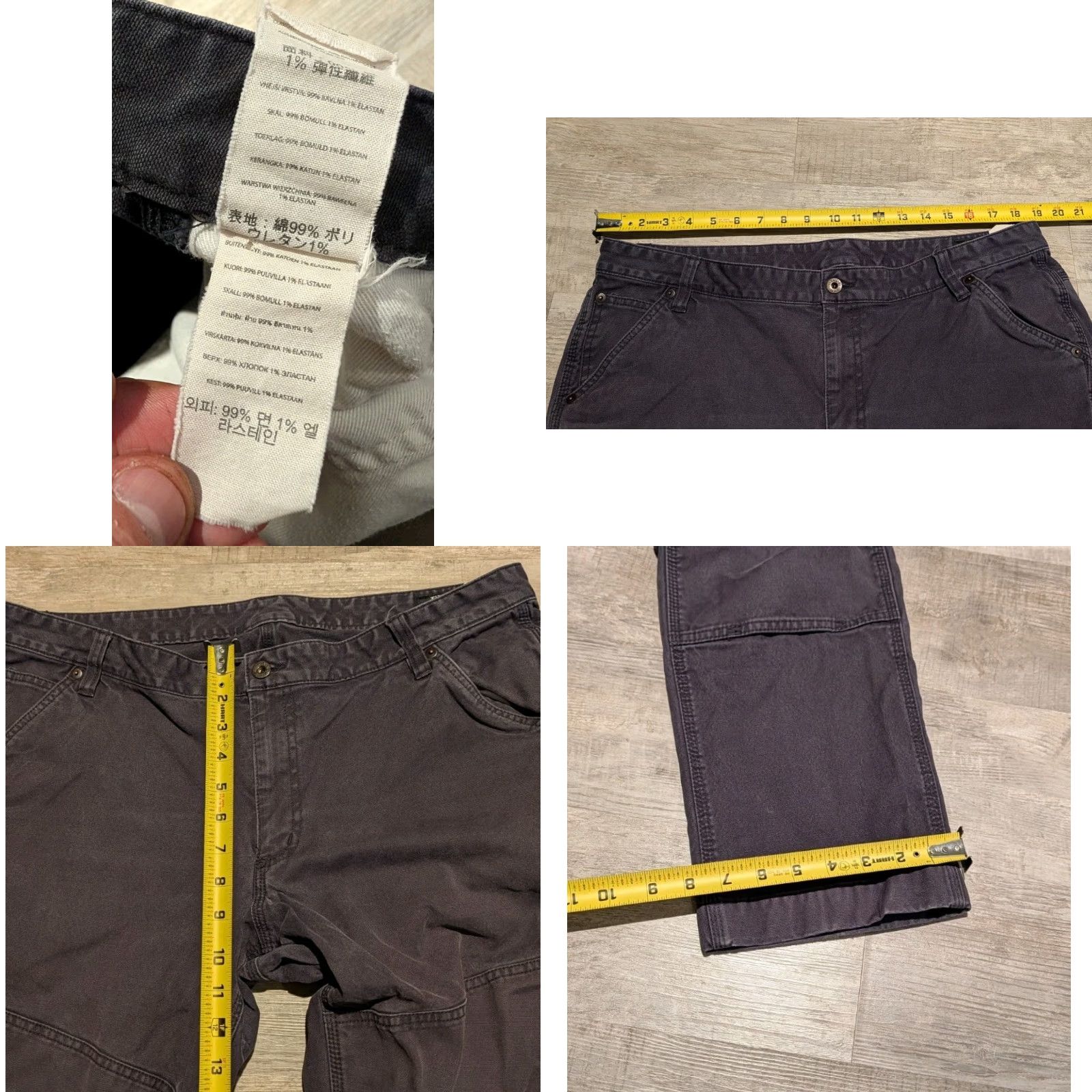 Filson CC Filson Women's Workwear Double Knee Pants Blue Canvas Size 16 Regular Straight Leg Size 38" / US 16 / IT 52 - 8 Thumbnail