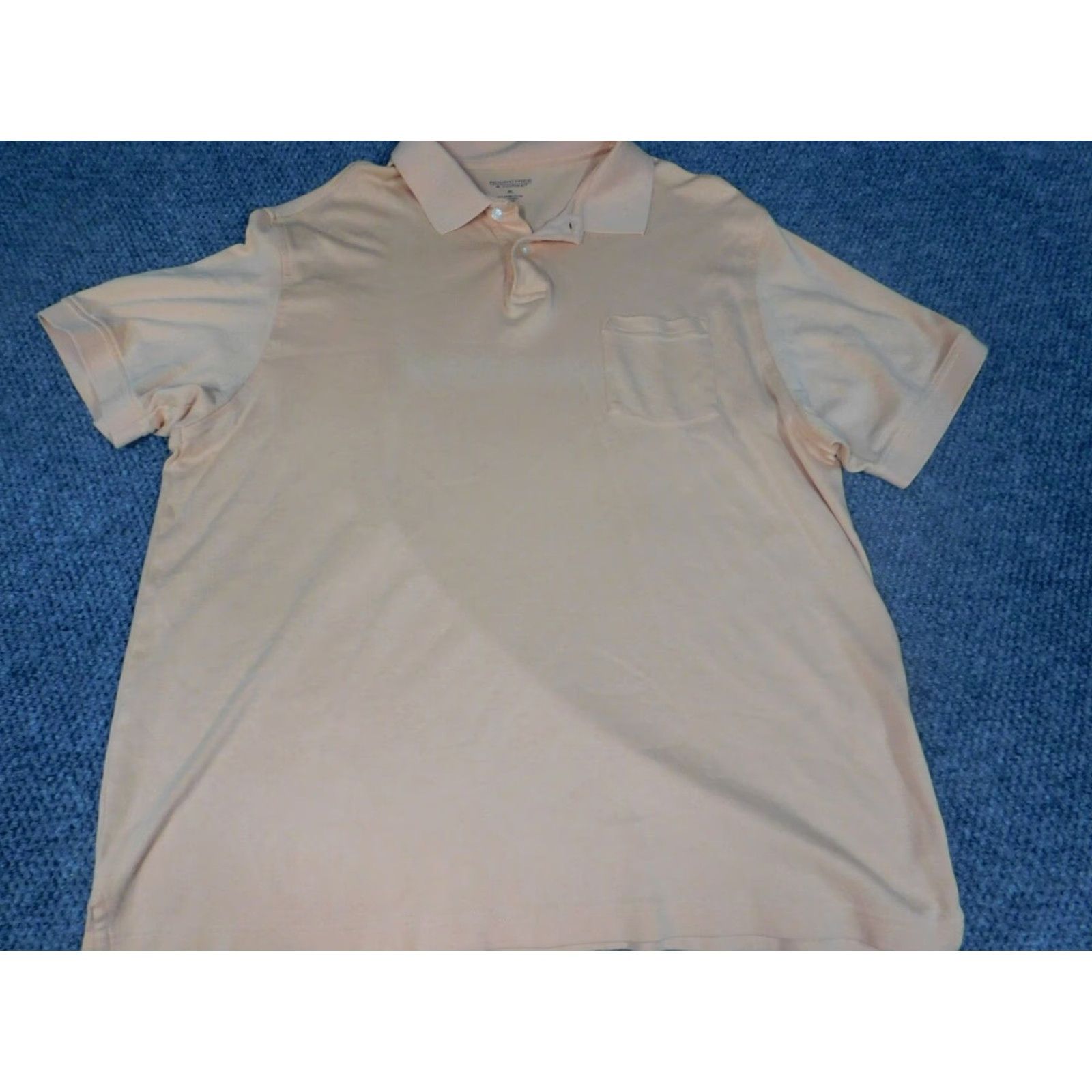 Roundtree & Yorke VINTAGE? No — Roundtree & Yorke Polo Shirt Men XL Pink Knit Cotton Short Sleeve Striped Button Collared Sports Golf All Seasons Size US XL / EU 56 / 4 - 2 Thumbnail