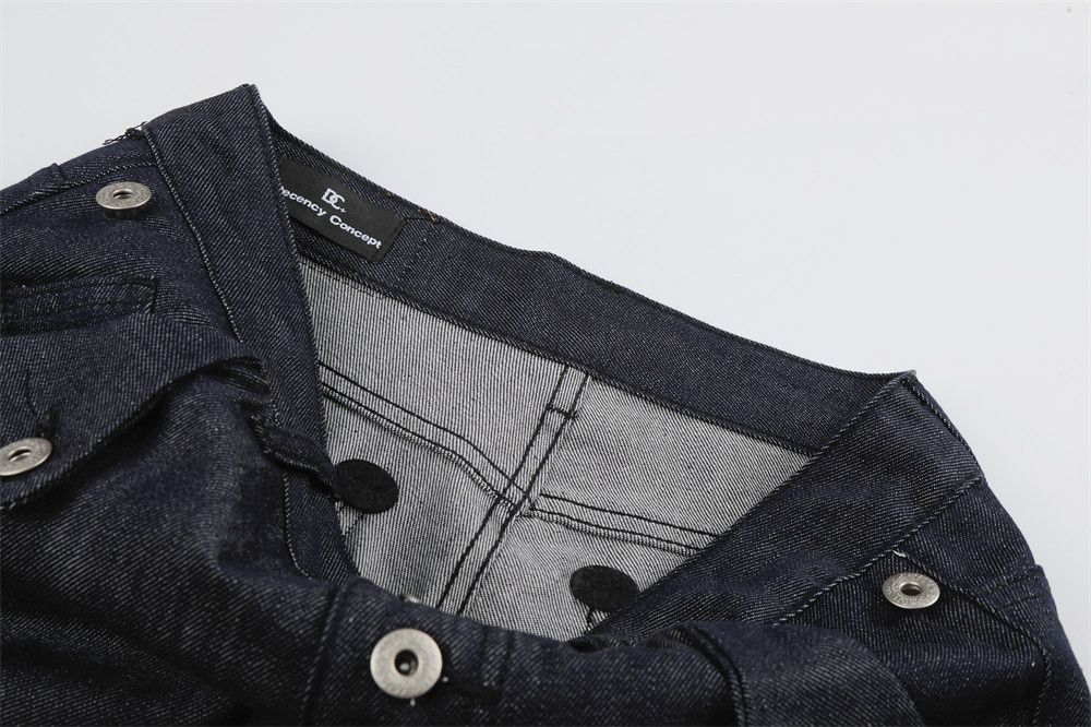 Japanese Brand American Solid-Color Button-Detail Loose Wide-Leg Jeans Size US 32 / EU 48 - 4 Thumbnail