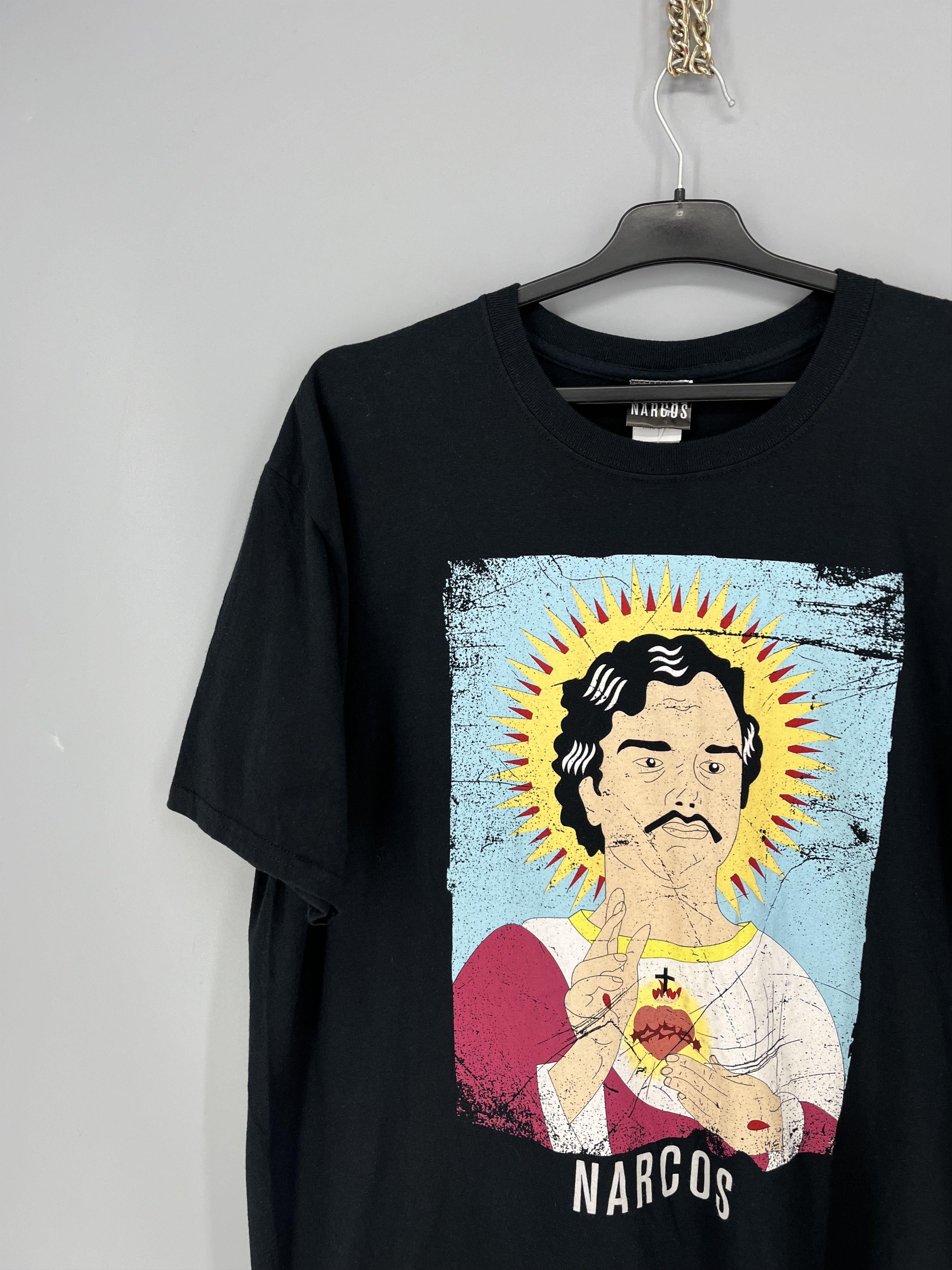 Vintage Vintage Narcos Pablo Escobar "Saint Pablo" Graphic Tee Size US XXL / EU 58 / 5 - 4 Thumbnail