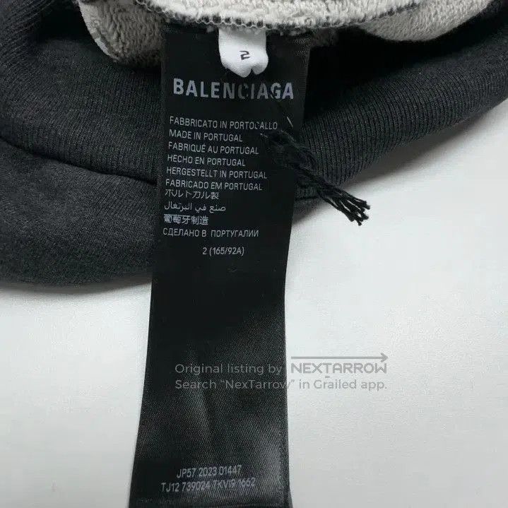 Balenciaga Balenciaga Gray Logo Print Hooded Sweatshirt. Size US M / EU 48-50 / 2 - 3 Thumbnail