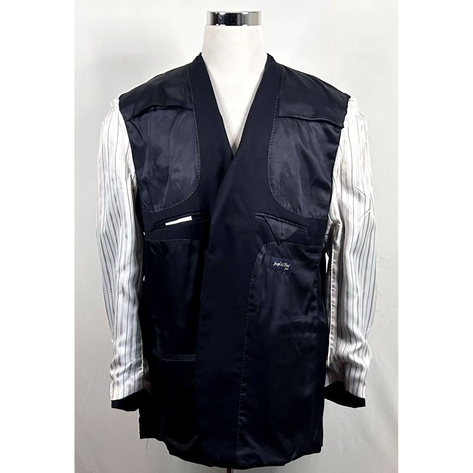 Joseph Joseph & Feiss Sport Coat 48L Wool Dark Navy Blue Two-Button Lined Vented Men Jacket JACKET coat Sport Coat Size US XS / EU 42 / 0 - 7 Thumbnail