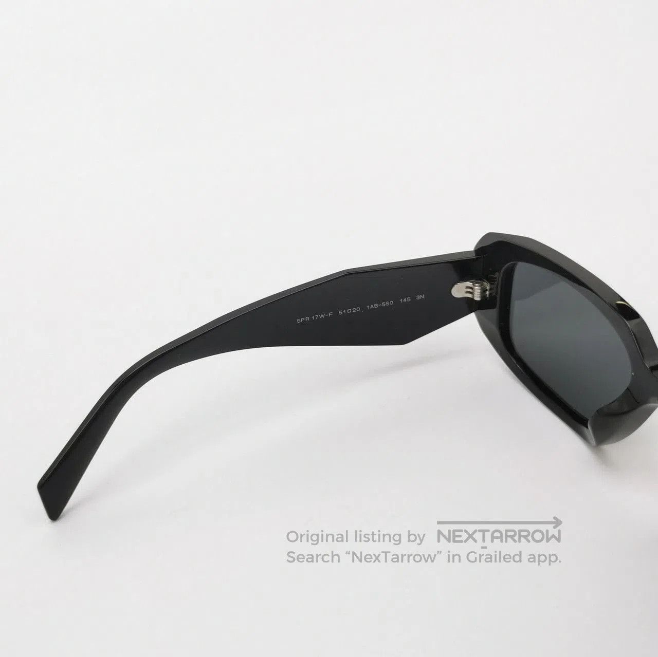 Prada Prada Logo Frame Black Sunglasses. Size ONE SIZE - 6 Thumbnail