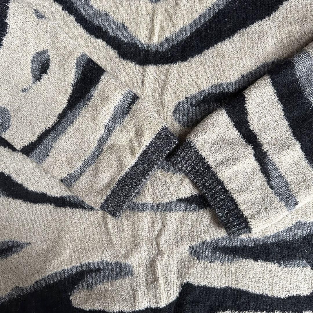 Yohji Yamamoto yohji yamamoto pour homme zebra print thick knit Size US L / EU 52-54 / 3 - 4 Thumbnail