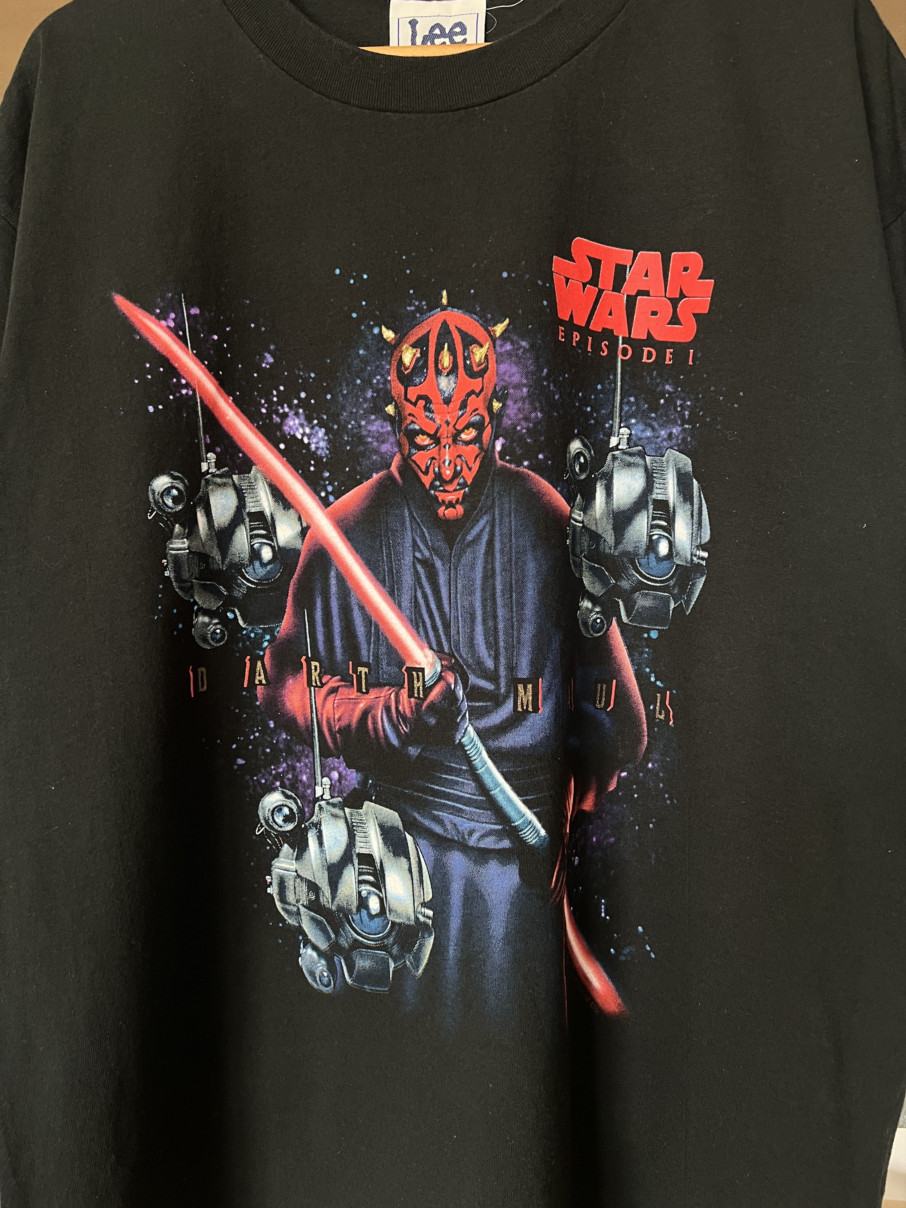 Vintage Vintage 90s Star Wars Darth Maul Episode 1 Movie T-shirt Size US XL / EU 56 / 4 - 5 Thumbnail