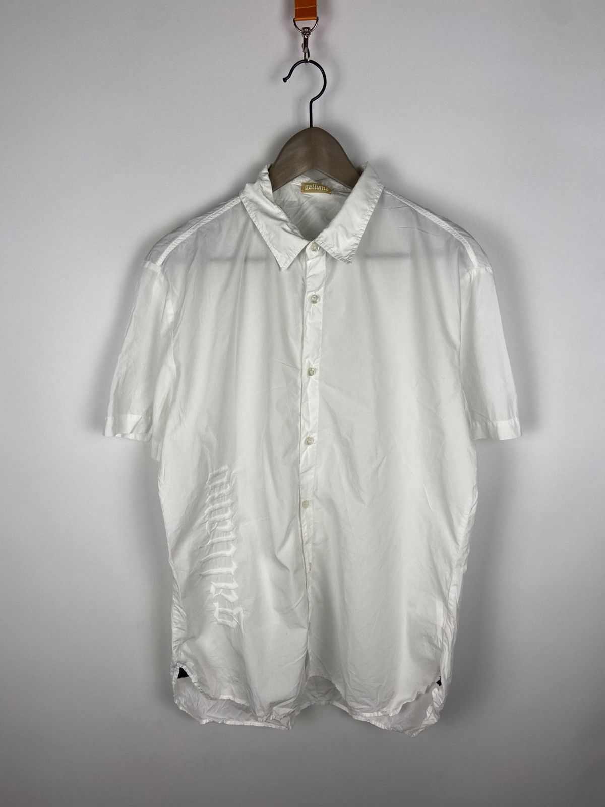 John Galliano Galliano Womens Collared White Button Shirt Logo Luxury Size XS / US 0-2 / IT 36-38 - 1 Thumbnail