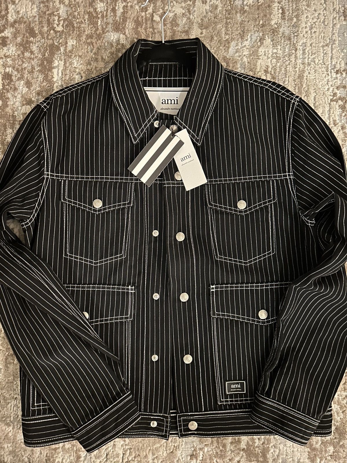AMI Ami Paris by Alexandre Mattiusse Pinstripe Jacket Size US M / EU 48-50 / 2 - 5 Thumbnail