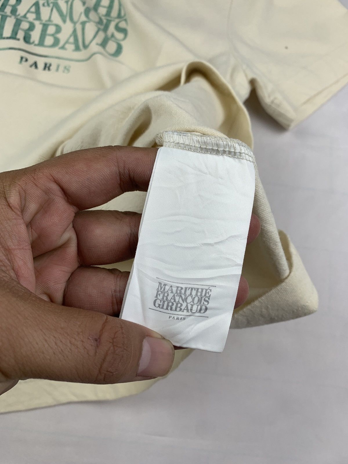 Marithe + Francois Girbaud Marithe Francois Girbaud Paris Off White Big Chest Logo Top Size S / US 4 / IT 40 - 8 Thumbnail