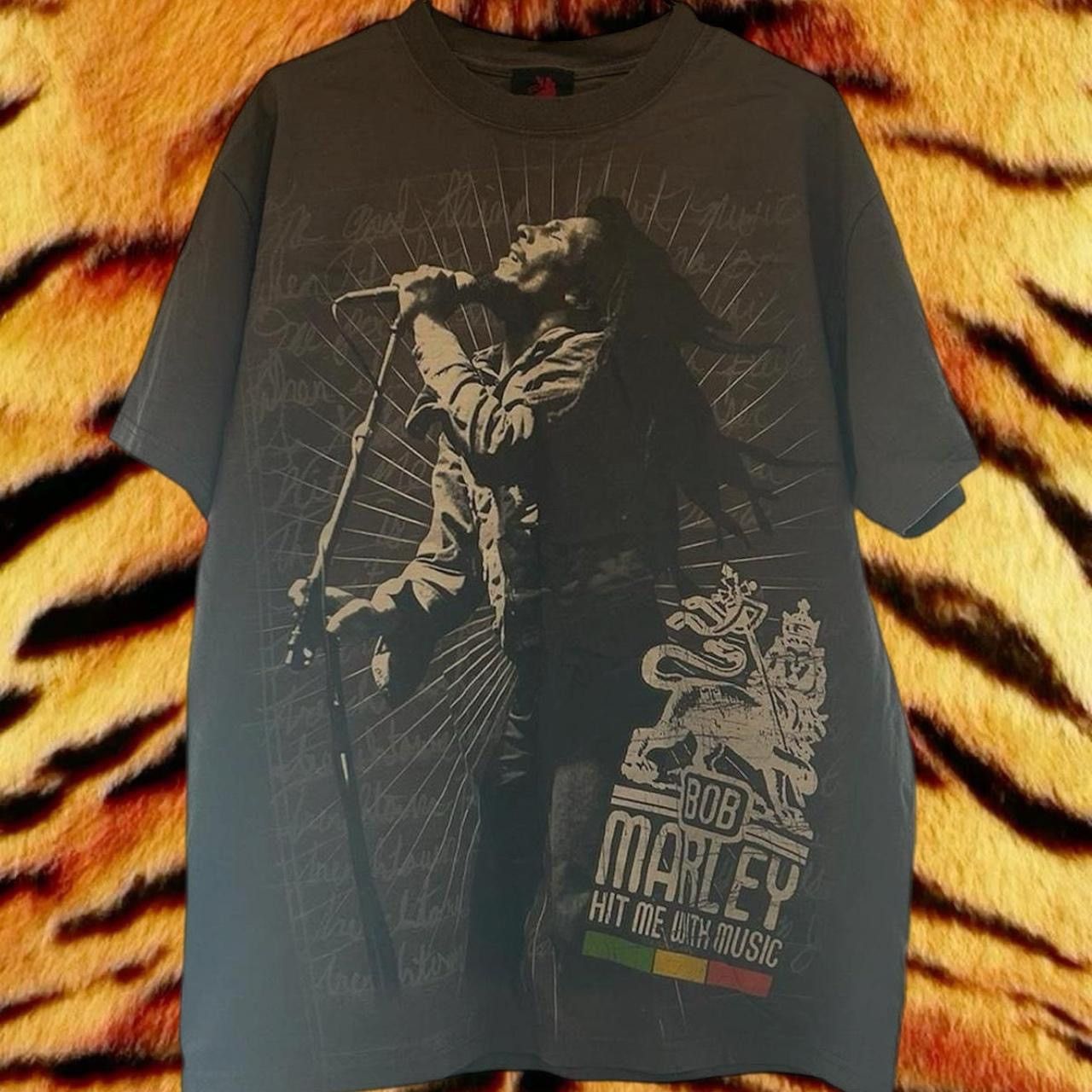Vintage Bob Marley Hit Me With Music Frey T-shirt #reggae Size US L / EU 52-54 / 3 - 1 Thumbnail