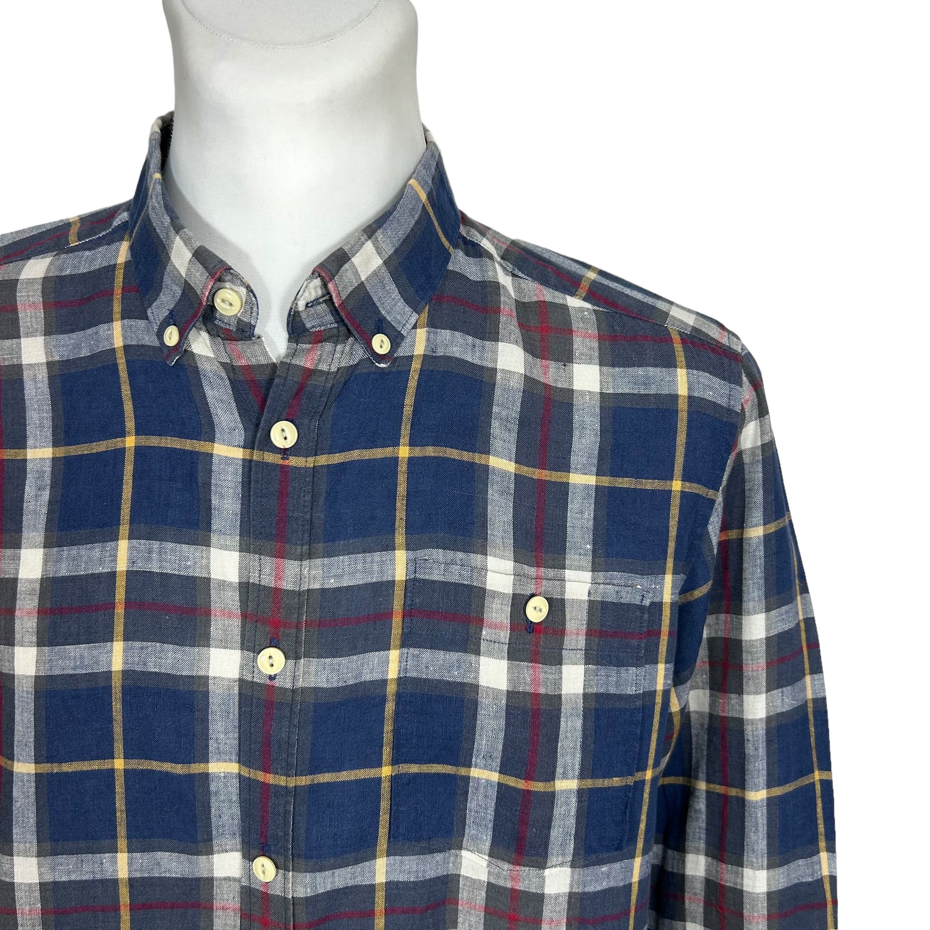 Barbour Barbour Beacon Linen Blue Plaid Check Shirt Slim Fit Size S Size US S / EU 44-46 / 1 - 3 Thumbnail