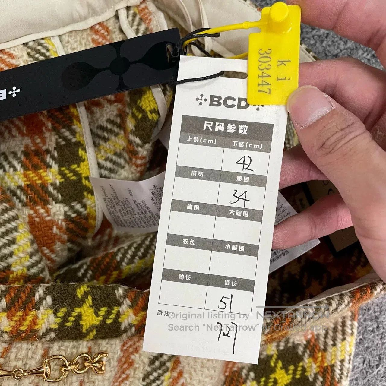 Gucci GUCCI Plaid Mini Skirt. Size 41" - 7 Thumbnail