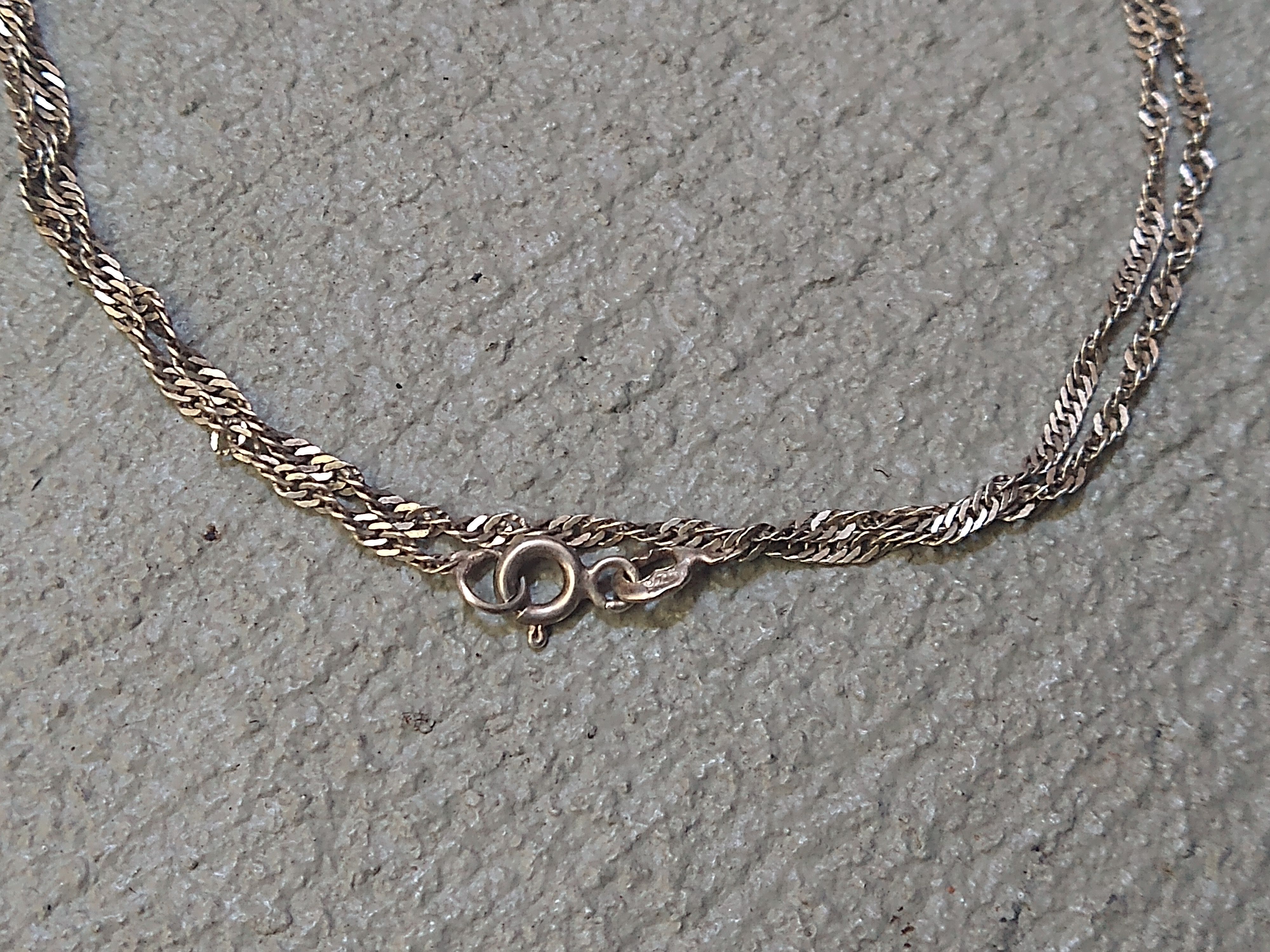 Jewelry Vintage Sterling Silver Necklace Curb Twist 17.5" Size ONE SIZE - 7 Thumbnail
