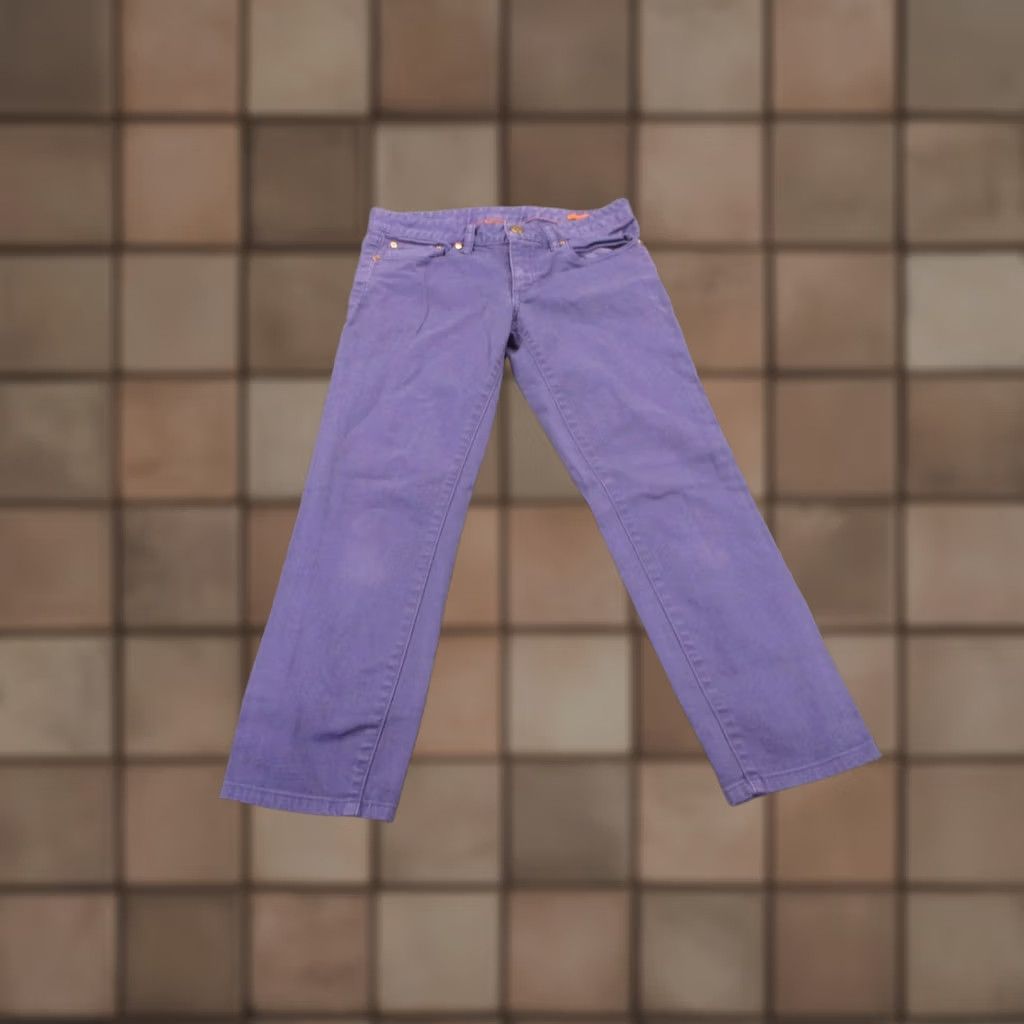 Tory Burch Tory Burch Jeans Womens 27 Purple Alexa Cropped Skinny Casual Classic Preppy Jeans Size 27" / US 4 / IT 40 - 1 Thumbnail