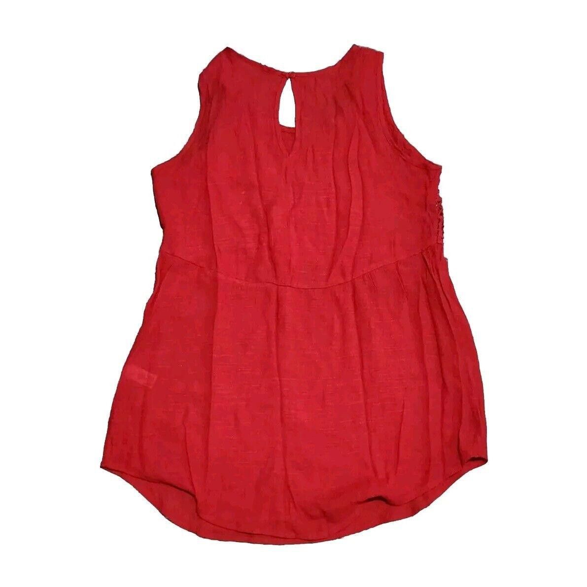 SSENSE Spense Tank Top Medium Crochet Coral Red Sleeveless Shirt Size M / US 6-8 / IT 42-44 - 3 Thumbnail
