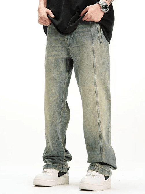Japanese Brand High street American trendy retro distressed jeans for men Size US 32 / EU 48 - 2 Thumbnail
