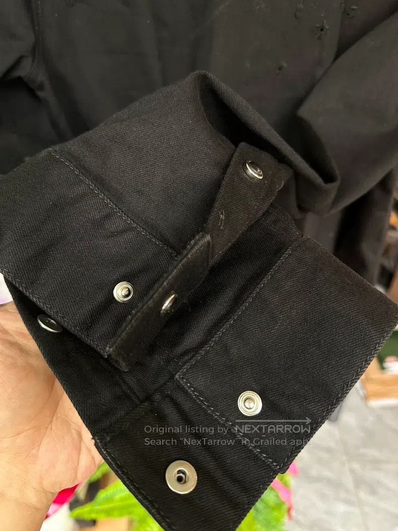 Givenchy Givenchy Black denim circle ring denim jacket with ripped Size US L / EU 52-54 / 3 - 7 Thumbnail