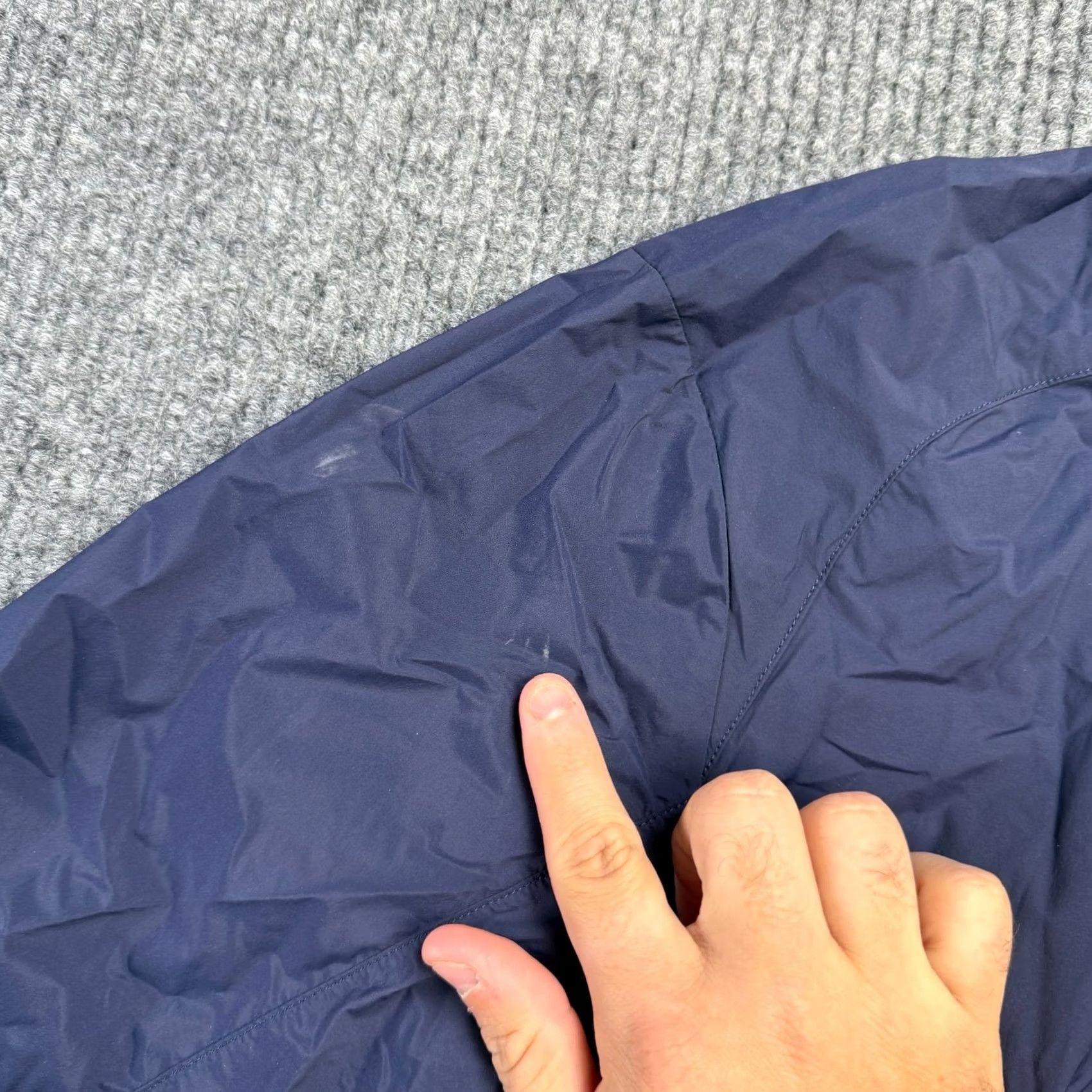 Vintage Greyson Jacket Men L Navy Blue Lightweight Windproof Packable Windbreaker Pockets Zip Regular Short Sleeve Stl N/A Size US L / EU 52-54 / 3 - 3 Thumbnail