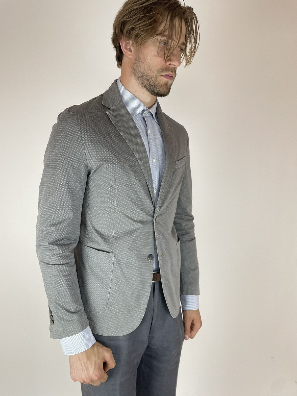 Other SPADA ROMA cotton unlined Blazer slim fit Mens size 52 Size 52S - 6 Thumbnail