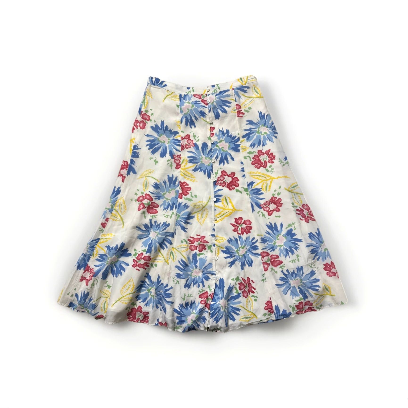 Polo Ralph Lauren Polo Ralph Lauren Skirt Womens Midi A-Line Lace Pockets White 4 Linen Navy SS2 Size 27" / US 4 / IT 40 - 3 Thumbnail